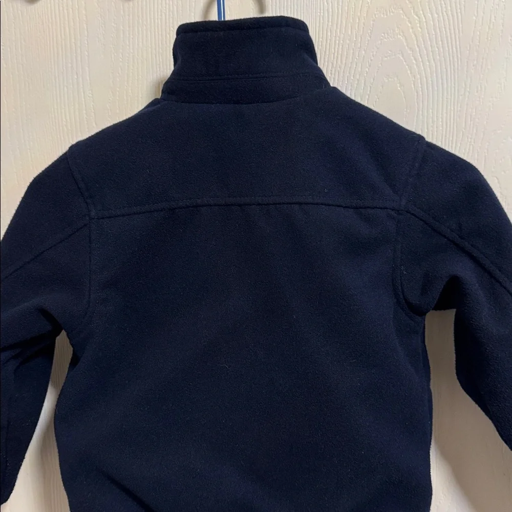 OshKosh B'gosh Navy Blue Fleece‎ Lined Boys Pea Coat Size 7 Full Zip Pockets
